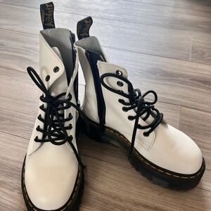 White Platform Dr Martens